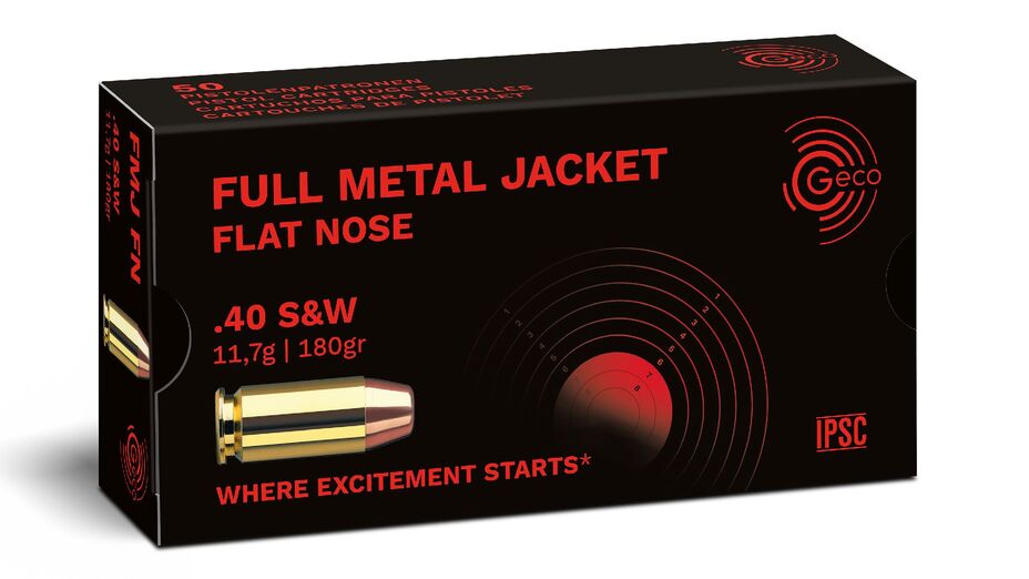 Geco Full Metal Jacket Flat Nose 40 S&W 11,7g/ 180gr