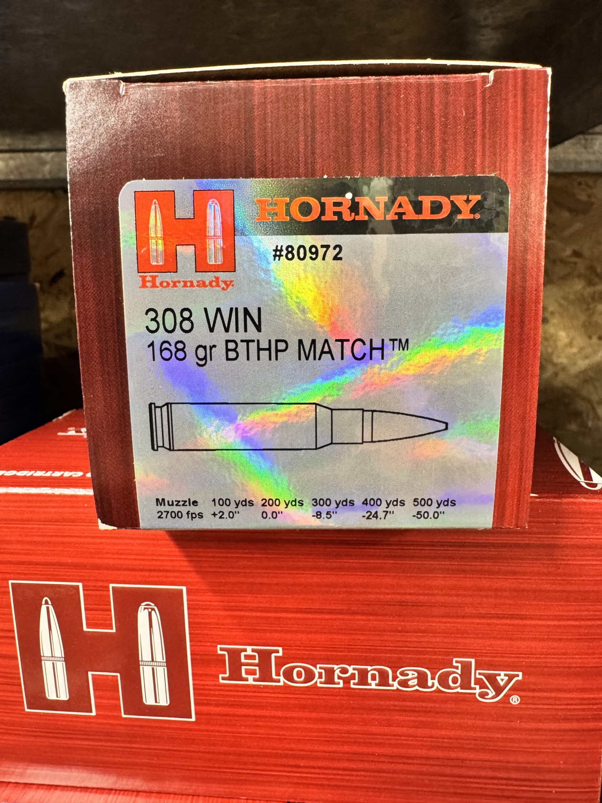 Hornady 308 WIN 168 gr BTHP MATCH